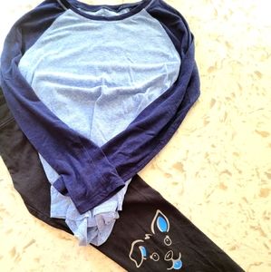 Girl's 2pc. Blue & Black Justice Outfit